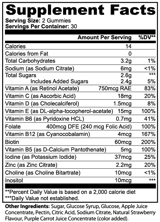 GlowPop Daily Multi-Vitamin Gummies (Adult)