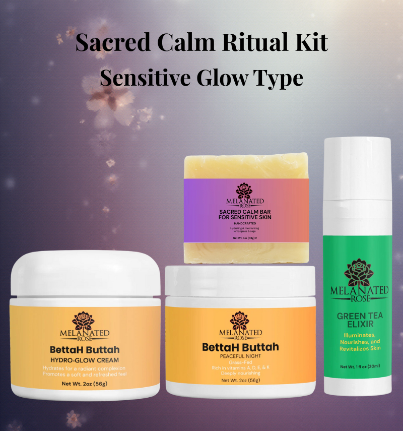 Sacred Calm Ritual Kit (Sensitive Glow Type) - For reactive, irritated, inflamed, or easily triggered melanin