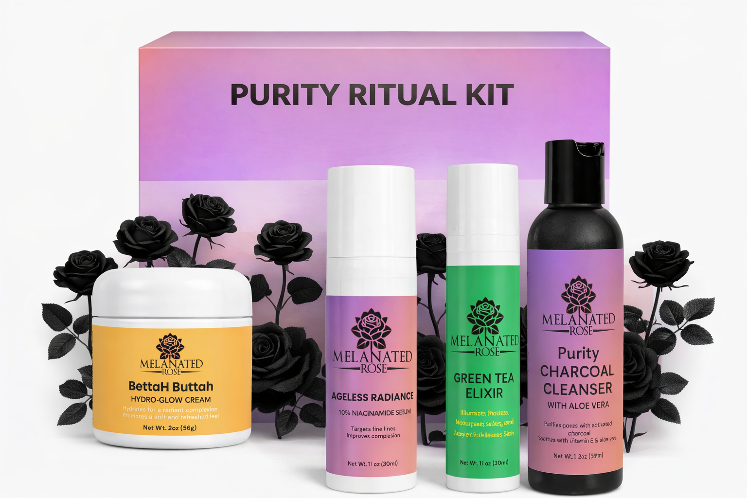 Purity Skin Ritual Kit (Oily Glow Type) - For clarity, balance, and purified melanin